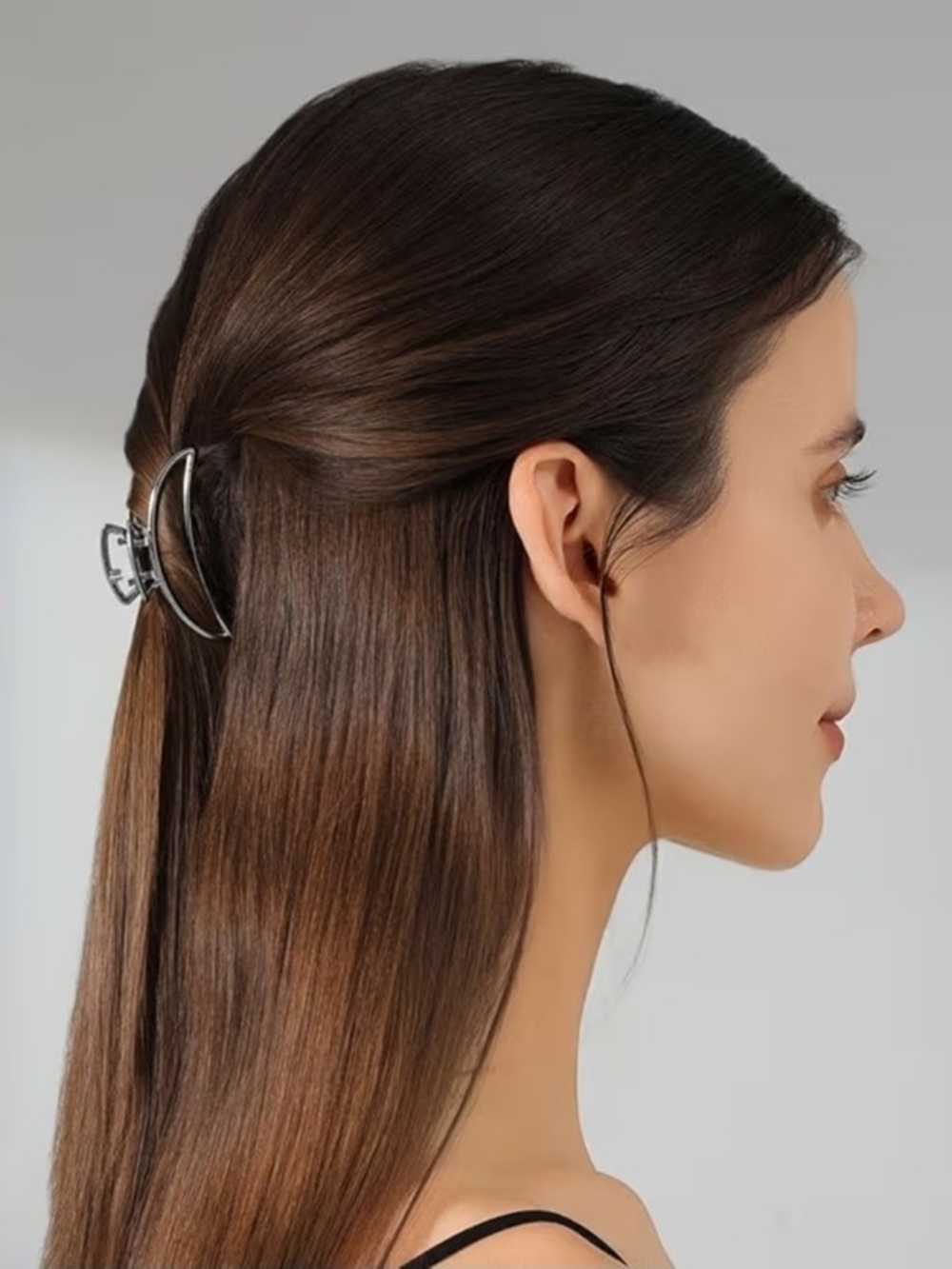 Sleek Silver Hair Claw Clip - Women Accessories BNIB